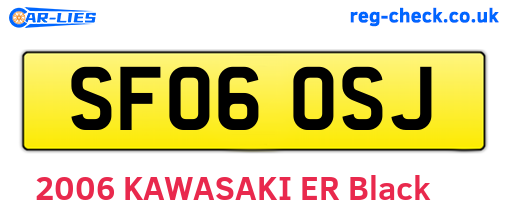 SF06OSJ are the vehicle registration plates.