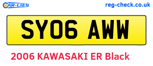 SY06AWW are the vehicle registration plates.