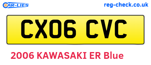 CX06CVC are the vehicle registration plates.