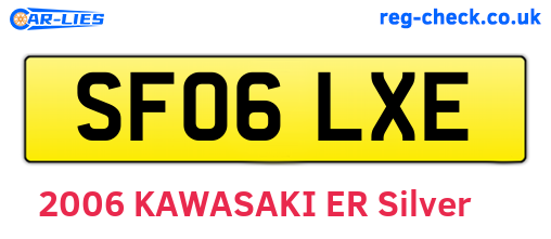 SF06LXE are the vehicle registration plates.
