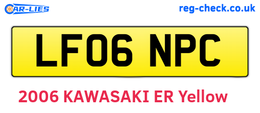 LF06NPC are the vehicle registration plates.