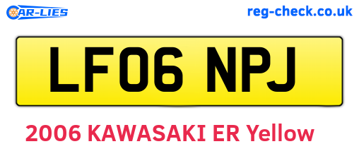 LF06NPJ are the vehicle registration plates.