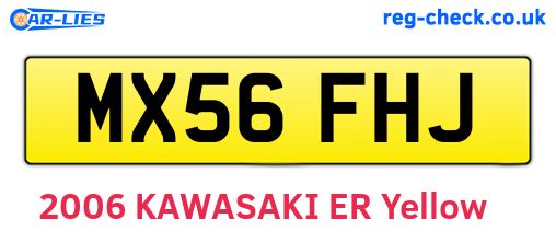 MX56FHJ are the vehicle registration plates.