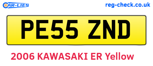 PE55ZND are the vehicle registration plates.