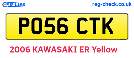 PO56CTK are the vehicle registration plates.