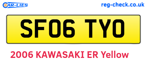 SF06TYO are the vehicle registration plates.