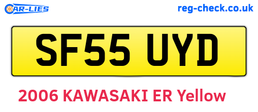 SF55UYD are the vehicle registration plates.