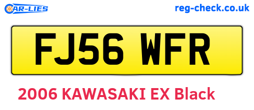 FJ56WFR are the vehicle registration plates.