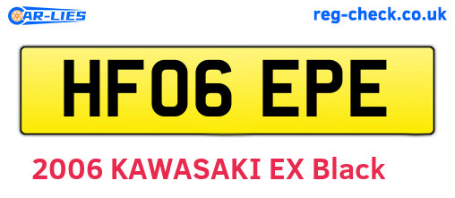 HF06EPE are the vehicle registration plates.