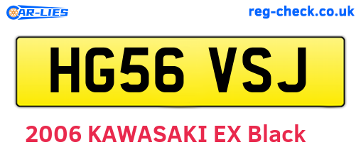 HG56VSJ are the vehicle registration plates.