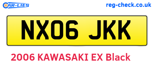 NX06JKK are the vehicle registration plates.