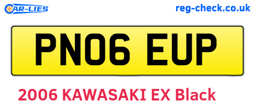 PN06EUP are the vehicle registration plates.