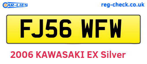 FJ56WFW are the vehicle registration plates.