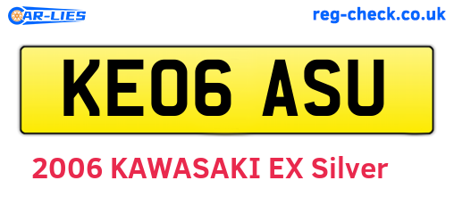 KE06ASU are the vehicle registration plates.