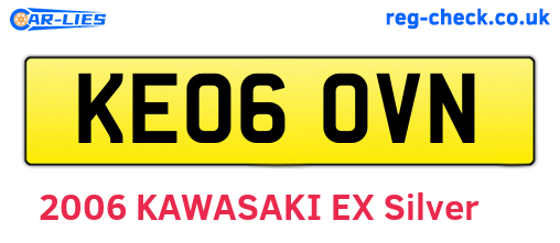 KE06OVN are the vehicle registration plates.