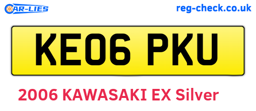 KE06PKU are the vehicle registration plates.