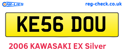 KE56DOU are the vehicle registration plates.