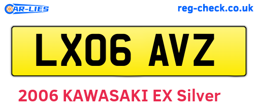 LX06AVZ are the vehicle registration plates.