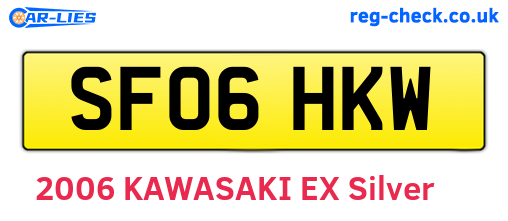 SF06HKW are the vehicle registration plates.