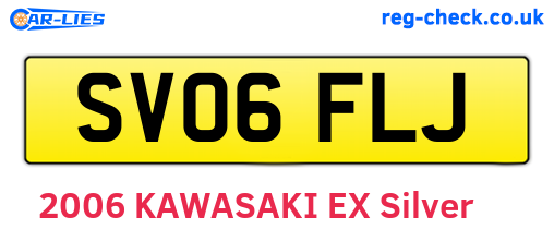 SV06FLJ are the vehicle registration plates.