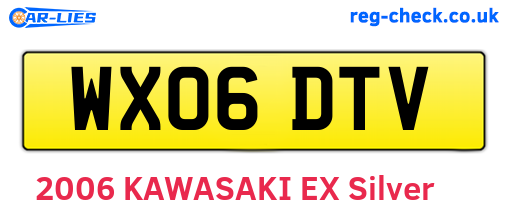 WX06DTV are the vehicle registration plates.