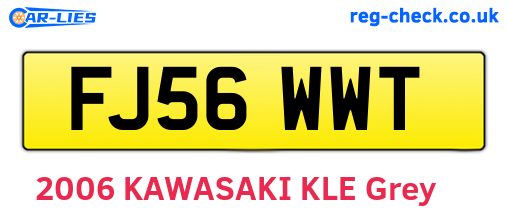 FJ56WWT are the vehicle registration plates.