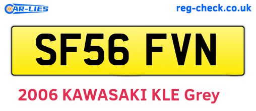 SF56FVN are the vehicle registration plates.