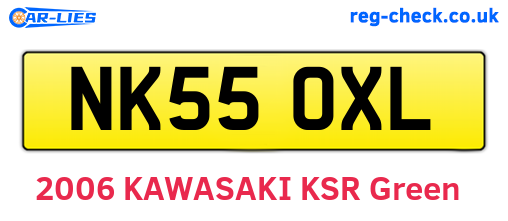 NK55OXL are the vehicle registration plates.