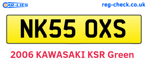 NK55OXS are the vehicle registration plates.