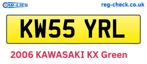 KW55YRL are the vehicle registration plates.