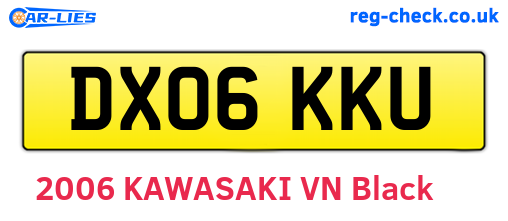 DX06KKU are the vehicle registration plates.