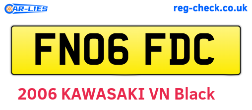 FN06FDC are the vehicle registration plates.