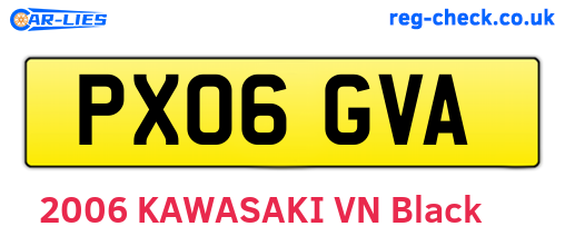 PX06GVA are the vehicle registration plates.