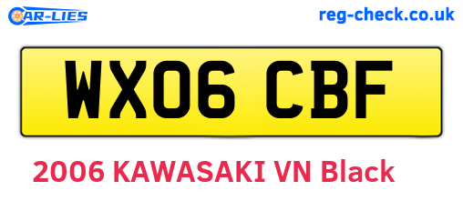 WX06CBF are the vehicle registration plates.