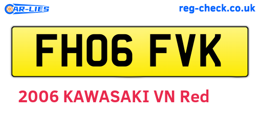 FH06FVK are the vehicle registration plates.