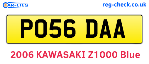 PO56DAA are the vehicle registration plates.