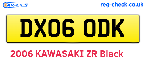 DX06ODK are the vehicle registration plates.