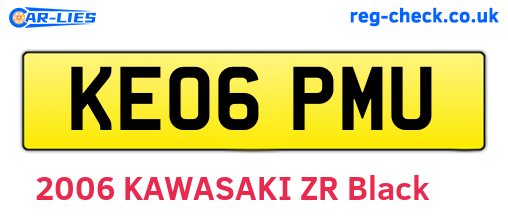 KE06PMU are the vehicle registration plates.