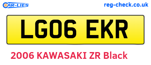LG06EKR are the vehicle registration plates.