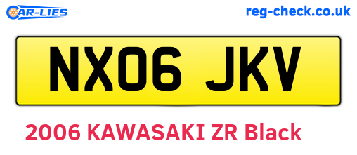 NX06JKV are the vehicle registration plates.