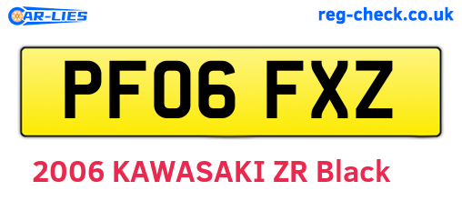 PF06FXZ are the vehicle registration plates.