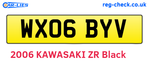 WX06BYV are the vehicle registration plates.