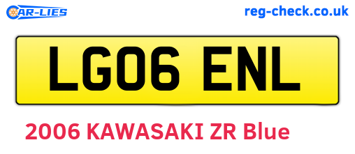 LG06ENL are the vehicle registration plates.