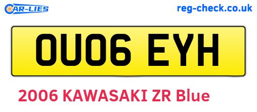 OU06EYH are the vehicle registration plates.
