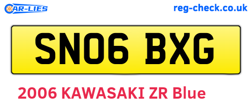 SN06BXG are the vehicle registration plates.