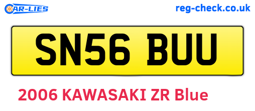 SN56BUU are the vehicle registration plates.