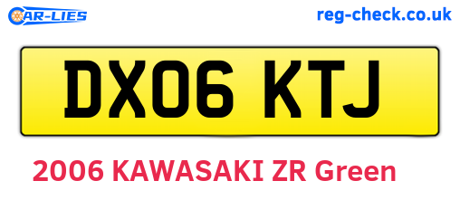 DX06KTJ are the vehicle registration plates.