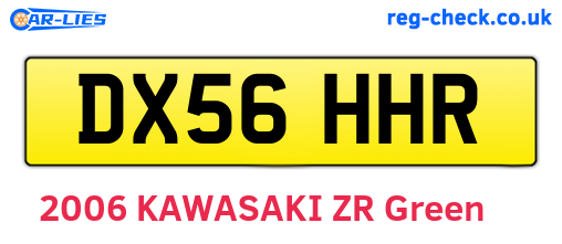 DX56HHR are the vehicle registration plates.
