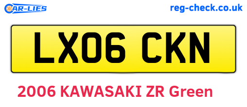 LX06CKN are the vehicle registration plates.