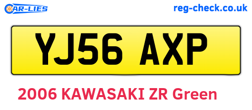 YJ56AXP are the vehicle registration plates.